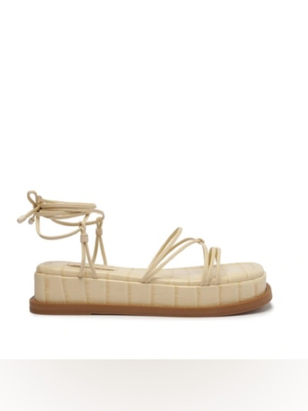 NWT Schutz Athena Casual Platform Sandal in Eggshell size 8.5 / 39